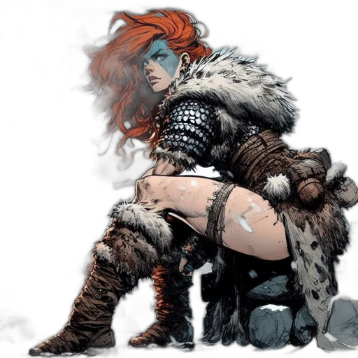comic book art, concept art, fantasy art, cyberpunk transparent PNG cut-out