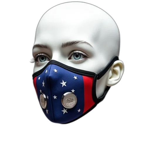 mask, face, cyberpunk, photorealistic transparent PNG cut-out