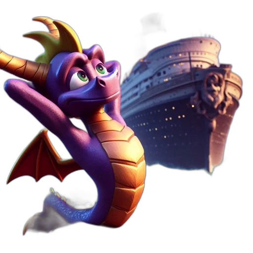 dragon, staff, creature, concept art transparent PNG cut-out