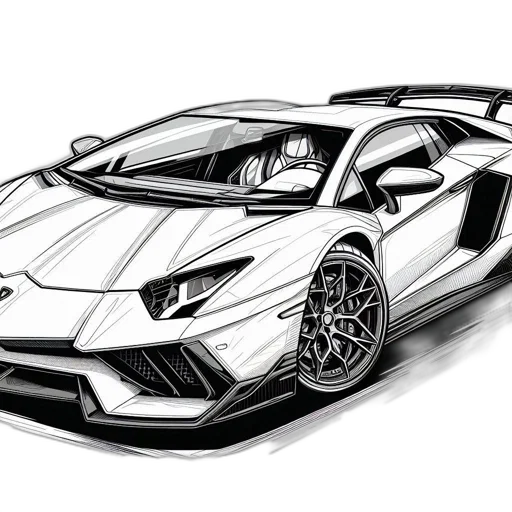 car, pencil sketch, photorealistic, concept art transparent PNG cut-out