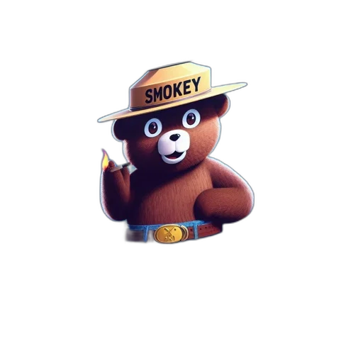 hat, staff, animal, 3d render transparent PNG cut-out