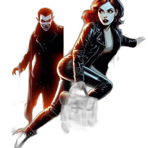 comic book art, concept art, cartoon, cyberpunk transparent PNG cut-out