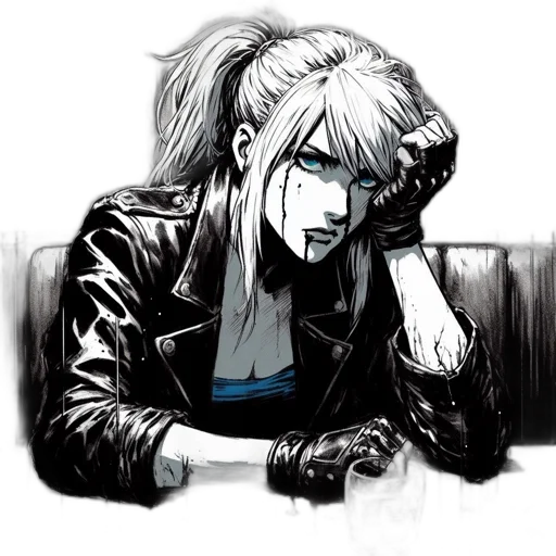 jacket, face, mask, comic book art transparent PNG cut-out