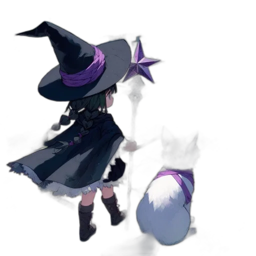 hat, staff, mask, creature transparent PNG cut-out