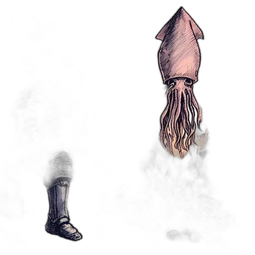 mask, hair, shoes, staff transparent PNG cut-out