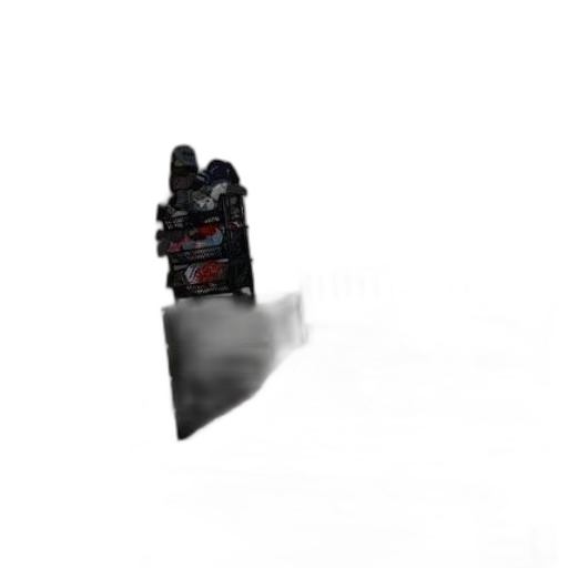 robot, jacket, car, weapon transparent PNG cut-out