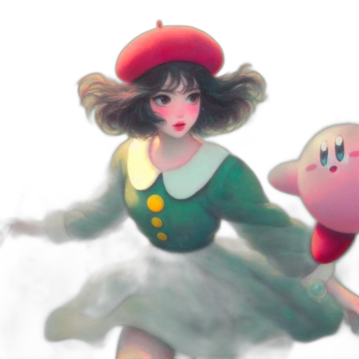 dress, hat, watercolor, concept art transparent PNG cut-out