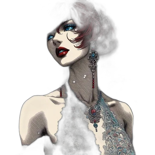 jewelry, dress, concept art, fantasy art transparent PNG cut-out