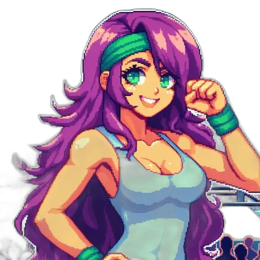 pixel art, anime, vaporwave, cyberpunk transparent PNG cut-out