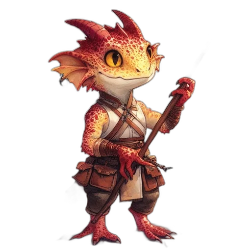 dragon, staff, sword, fantasy art transparent PNG cut-out
