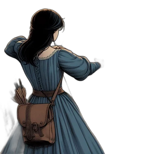 dress, concept art, fantasy art, watercolor transparent PNG cut-out