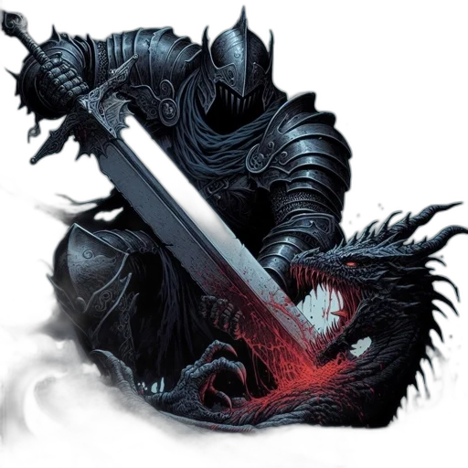 dragon, sword, weapon, staff transparent PNG cut-out