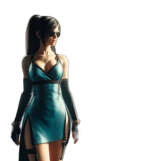 dress, 3d render, concept art, cyberpunk transparent PNG cut-out