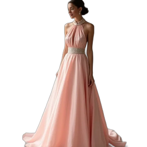 dress, photorealistic, 3d render, pastel transparent PNG cut-out