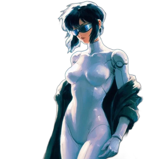 robot, dress, jacket, weapon transparent PNG cut-out