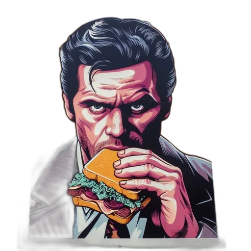 food, face, jacket, pixel art transparent PNG cut-out