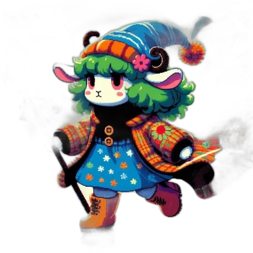 staff, creature, hat, concept art transparent PNG cut-out
