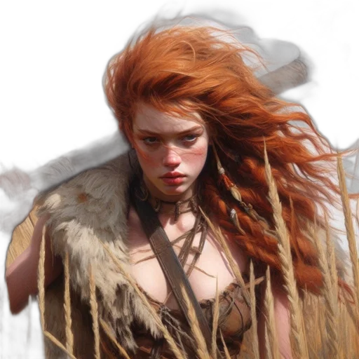 hair, face, creature, jewelry transparent PNG cut-out