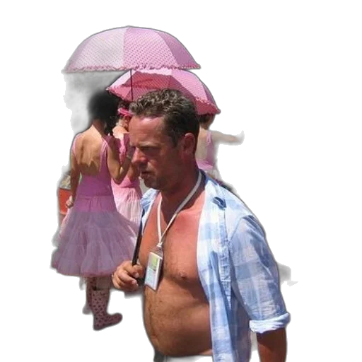 umbrella, hat, dress, photorealistic transparent PNG cut-out