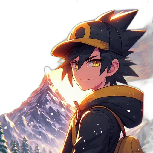 hat, staff, dragon, jacket transparent PNG cut-out