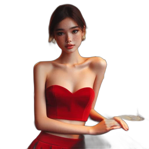 dress, jewelry, photorealistic, fantasy art transparent PNG cut-out