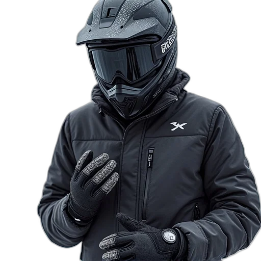 jacket, mask, face, staff transparent PNG cut-out