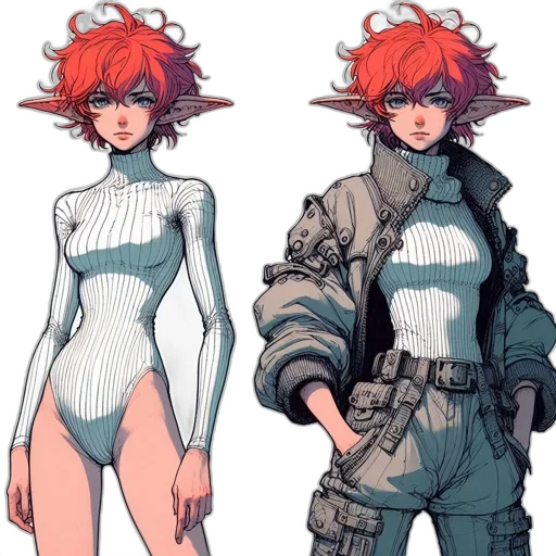 jacket, concept art, comic book art, cyberpunk transparent PNG cut-out