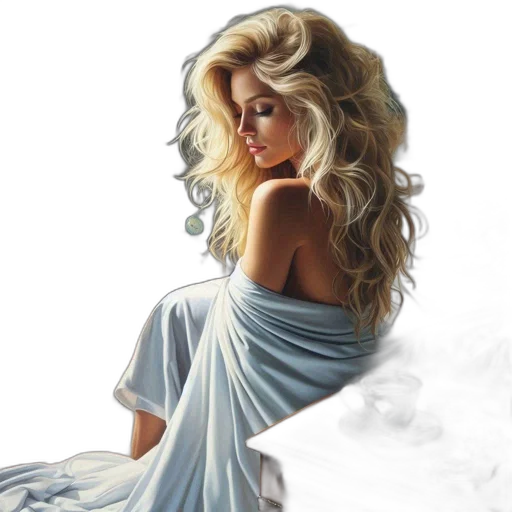 dress, oil painting, photorealistic, fantasy art transparent PNG cut-out