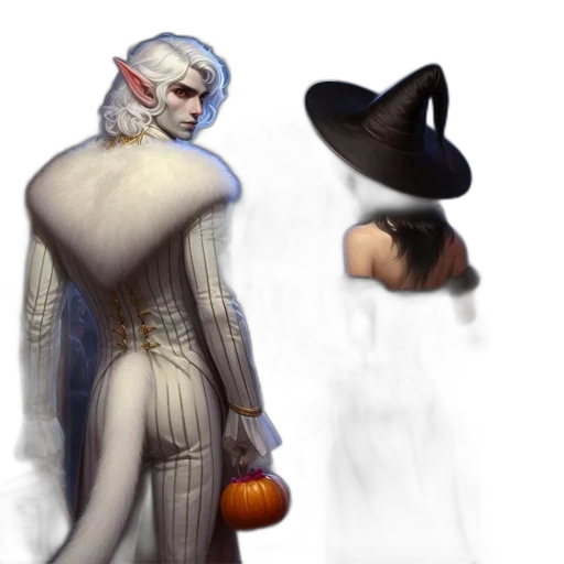 hat, mask, staff, creature transparent PNG cut-out