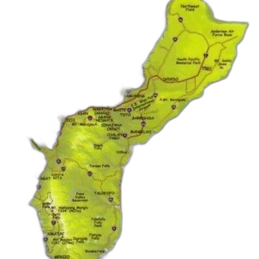 colorful, map, guam, highlights transparent PNG cut-out