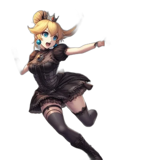 dress, staff, weapon, anime transparent PNG cut-out