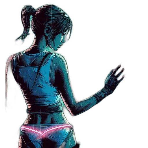 dress, mask, robot, cyberpunk transparent PNG cut-out