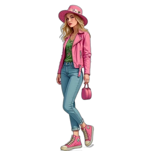 jacket, hat, cartoon, concept art transparent PNG cut-out
