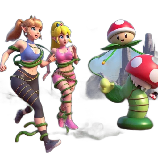 robot, staff, 3d render, concept art transparent PNG cut-out