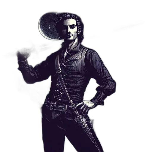 staff, weapon, sword, jacket transparent PNG cut-out