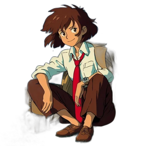 jacket, staff, concept art, anime transparent PNG cut-out