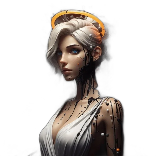 robot, staff, face, dress transparent PNG cut-out