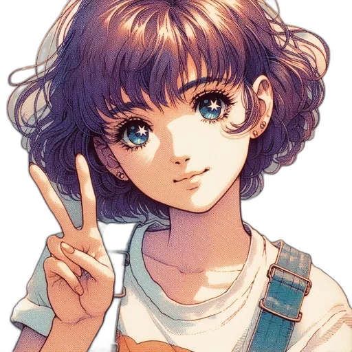 face, hair, dress, staff transparent PNG cut-out