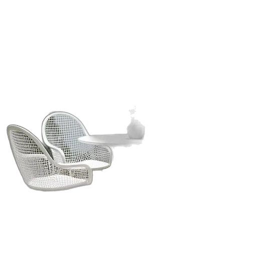 furniture, shoes, 3d render, monochrome transparent PNG cut-out