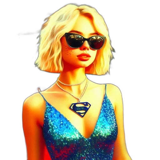 dress, jewelry, face, comic book art transparent PNG cut-out