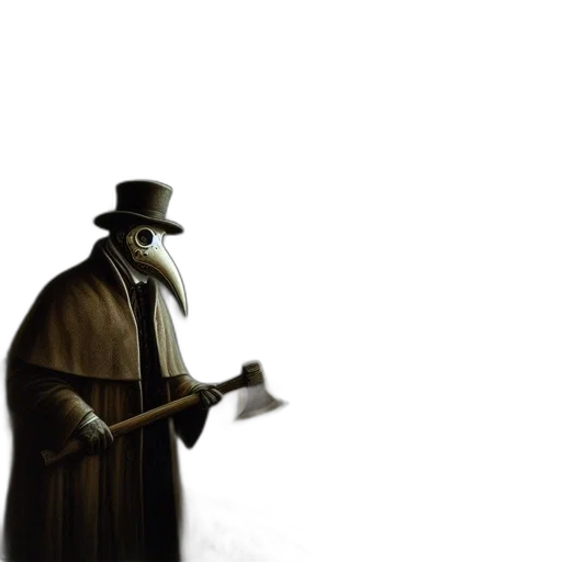 mask, hat, staff, robot transparent PNG cut-out