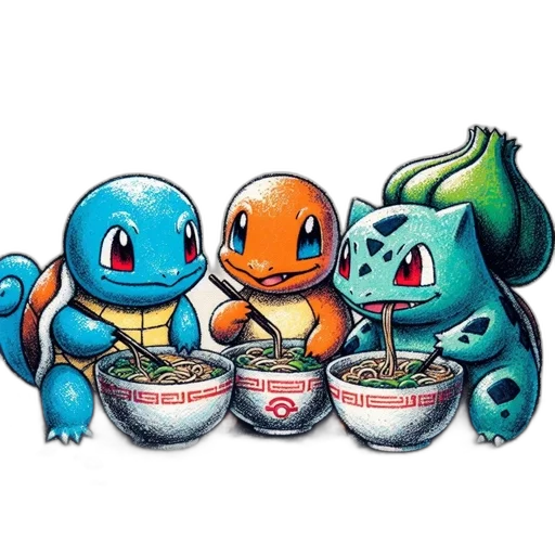food, pixel art, concept art, watercolor transparent PNG cut-out