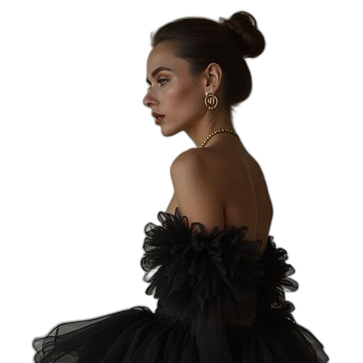dress, jewelry, hair, crown transparent PNG cut-out