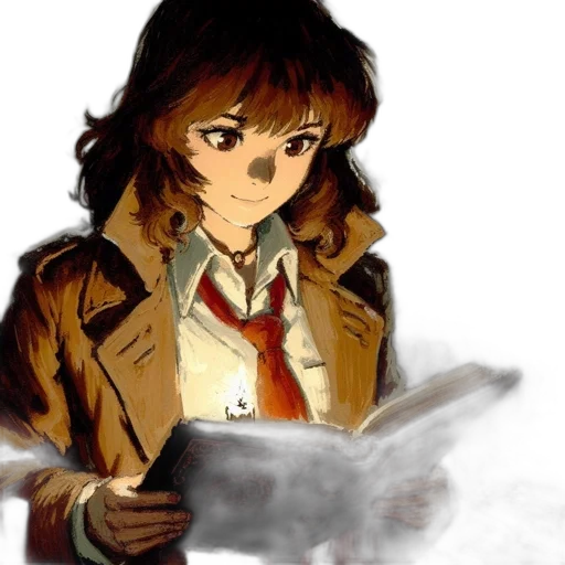 jacket, weapon, face, staff transparent PNG cut-out