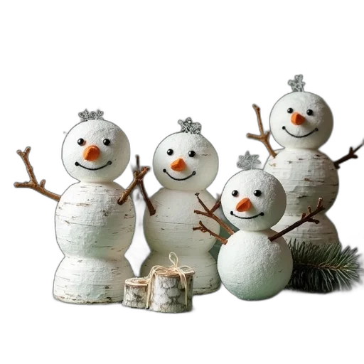 3d render, photorealistic, snow, five transparent PNG cut-out