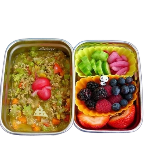 food, colorful, neon, bento transparent PNG cut-out