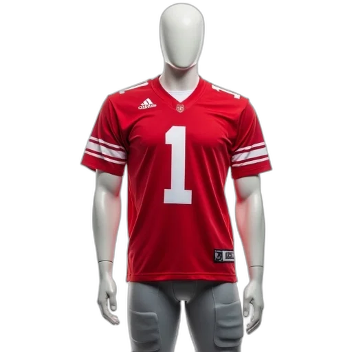 mannequin, wearing, red, football transparent PNG cut-out