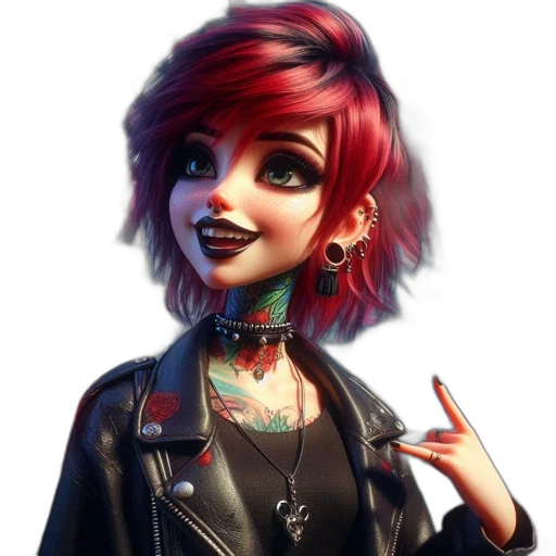 jacket, face, jewelry, cartoon transparent PNG cut-out
