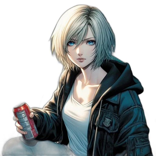 jacket, bottle, weapon, face transparent PNG cut-out