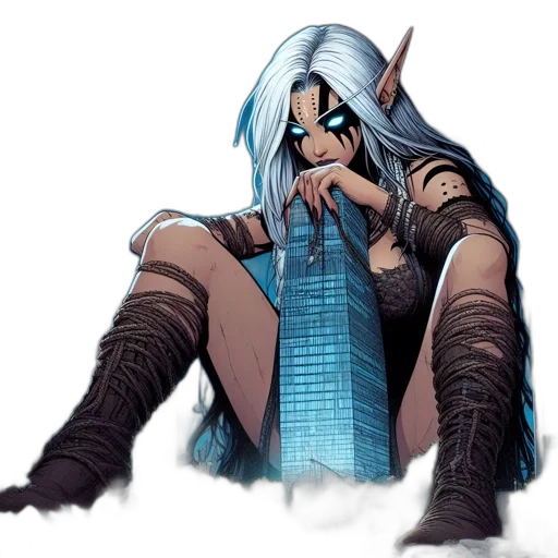 fantasy art, concept art, comic book art, pixel art transparent PNG cut-out